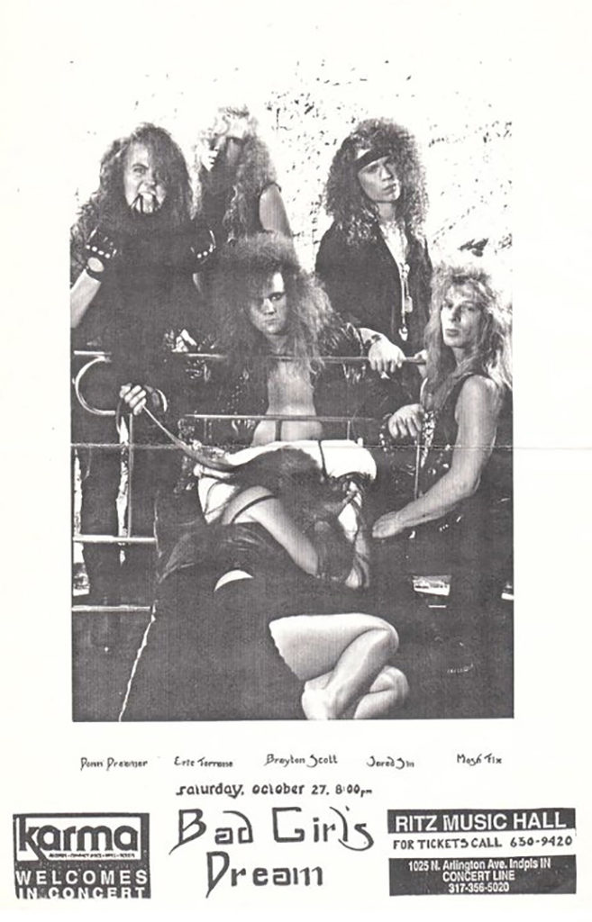 Image of Bad Girls Dream 1990 Concert Announcement