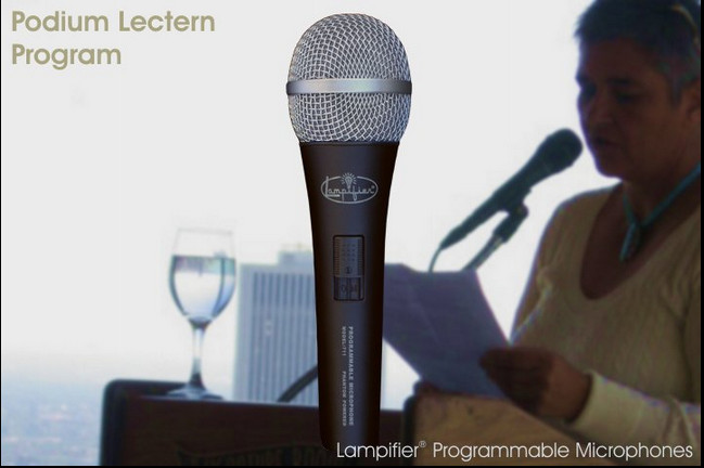 Image of Lampifier Programmable Microphone Podium Lectern Program